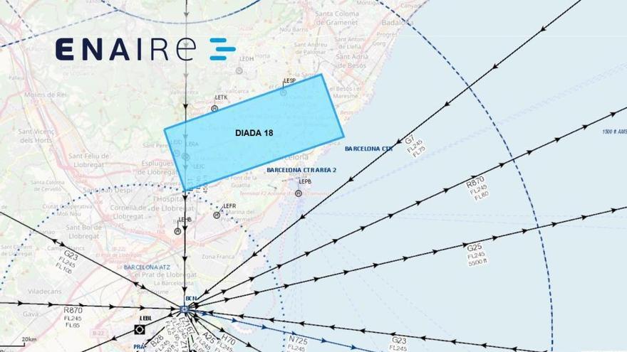 L&#039;àrea afectada a Barcelona