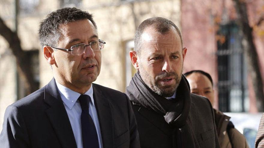 Rosell con el actual presidente del Barça.