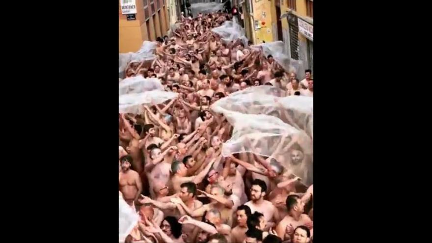 El making of de la foto de Tunick en València