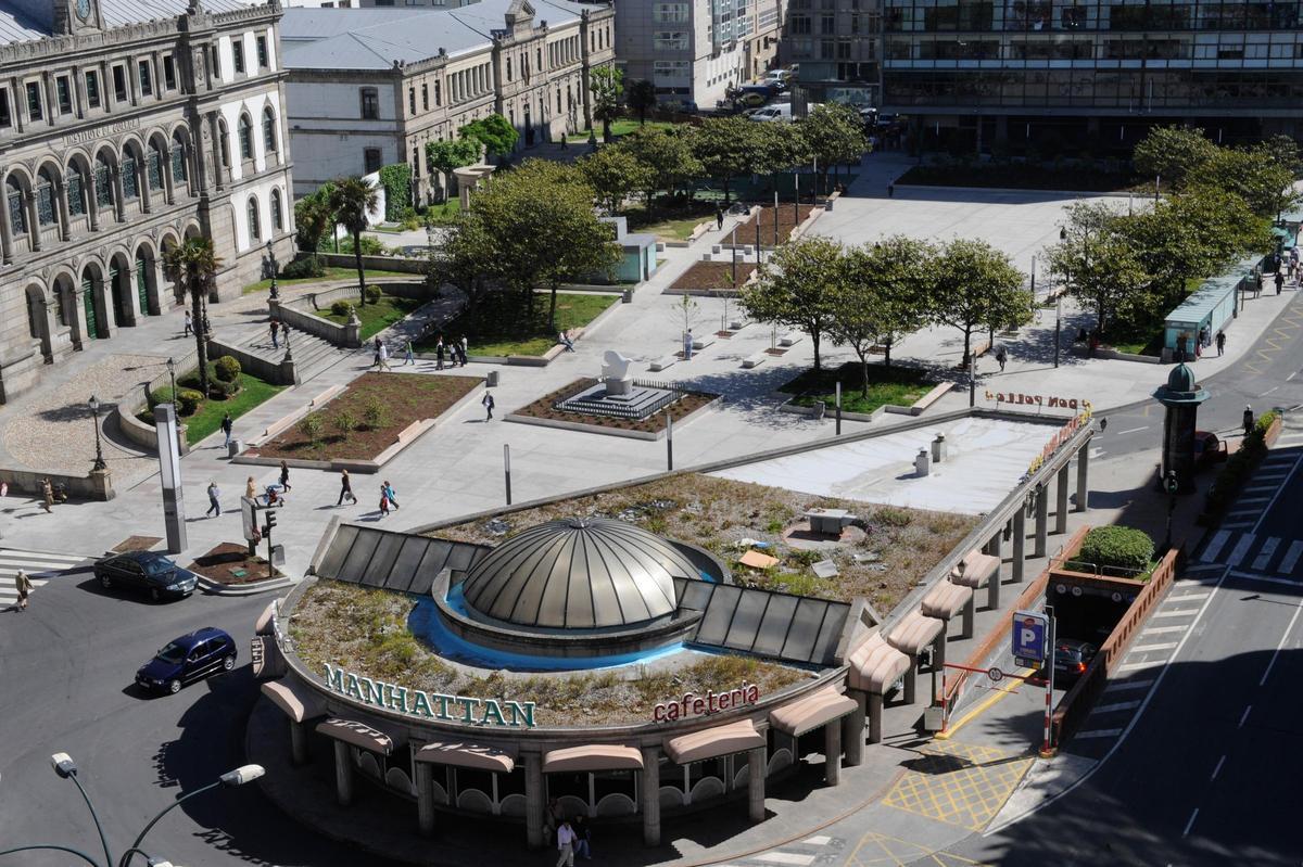 La plaza de Pontevedra en 2009 tras su última reforma