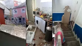 "Los niños estaban jugando y fue como si estallase una bomba": la apocalíptica estampa que dejó la explosión de Mieres en casa de Houari y Samira