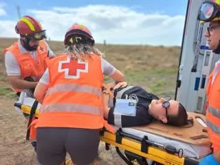 Simulacro de accidente aéreo cerca del Aeropuerto César Manrique-Lanzarote