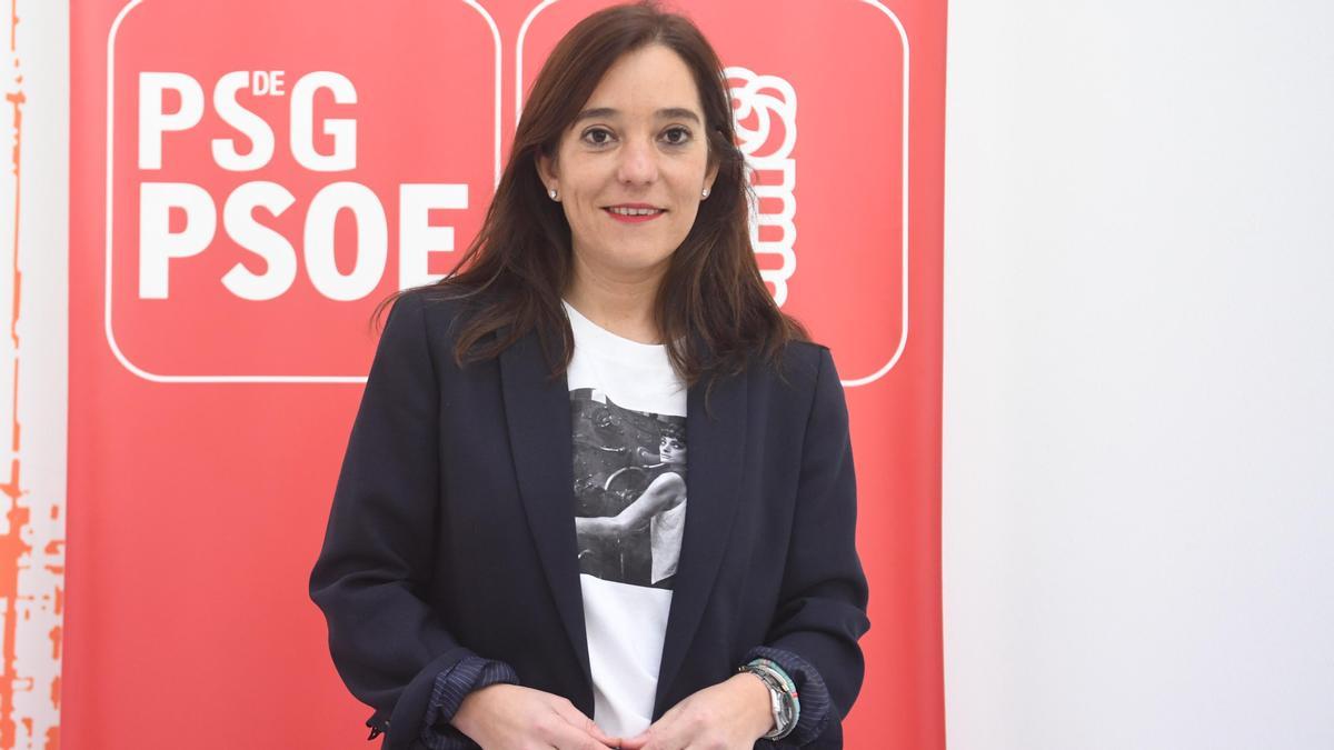 Inés Rey, en la presentación de su candidatura a la secretaría general de la Agrupación Socialista Coruñesa.