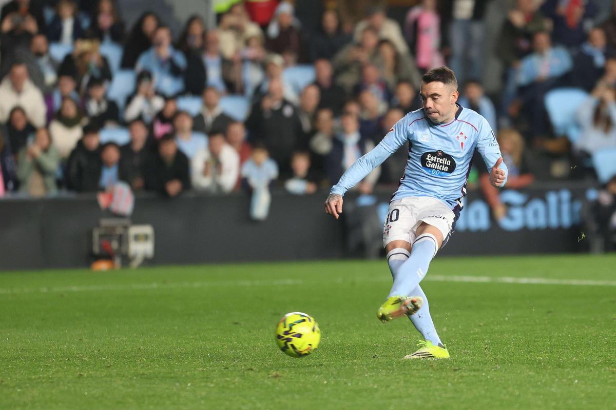 Iago Aspas verwandelte den Elfmeter sicher.
