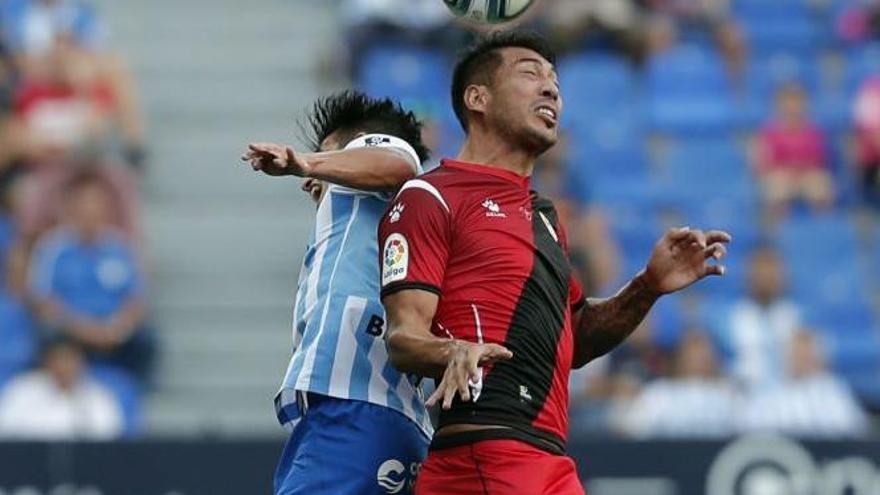 Imagen del último encuentro en La Rosaleda frente al Rayo Vallecano.