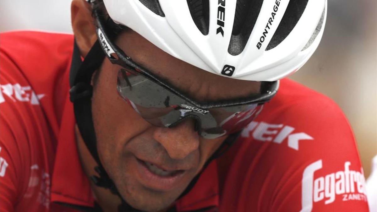 Alberto Contador está disfrutando en su última carrera como profesional