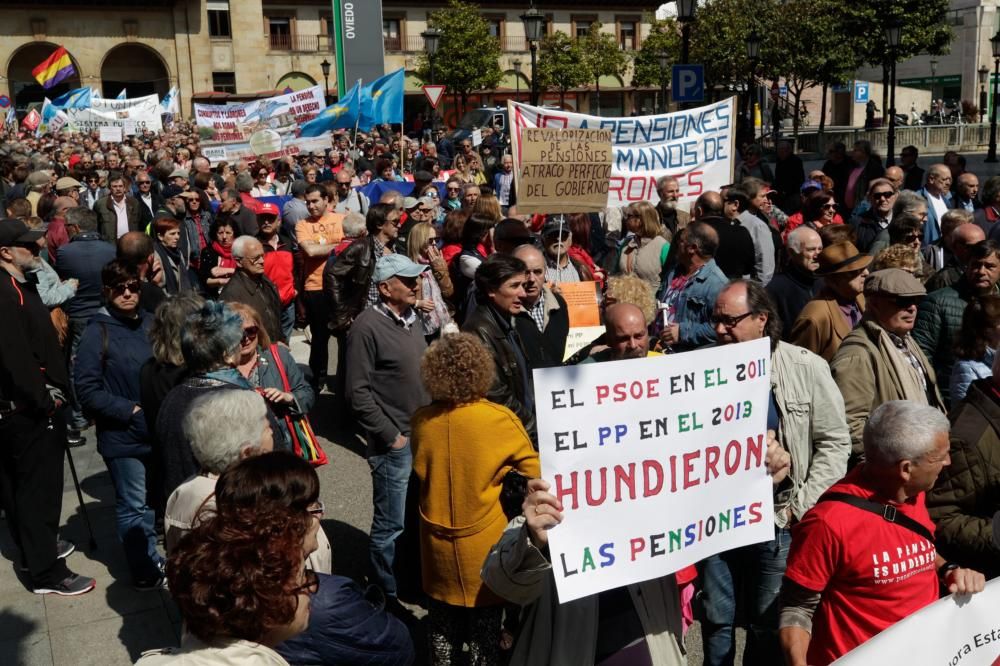 Manifestación de los pensionistas en Oviedo