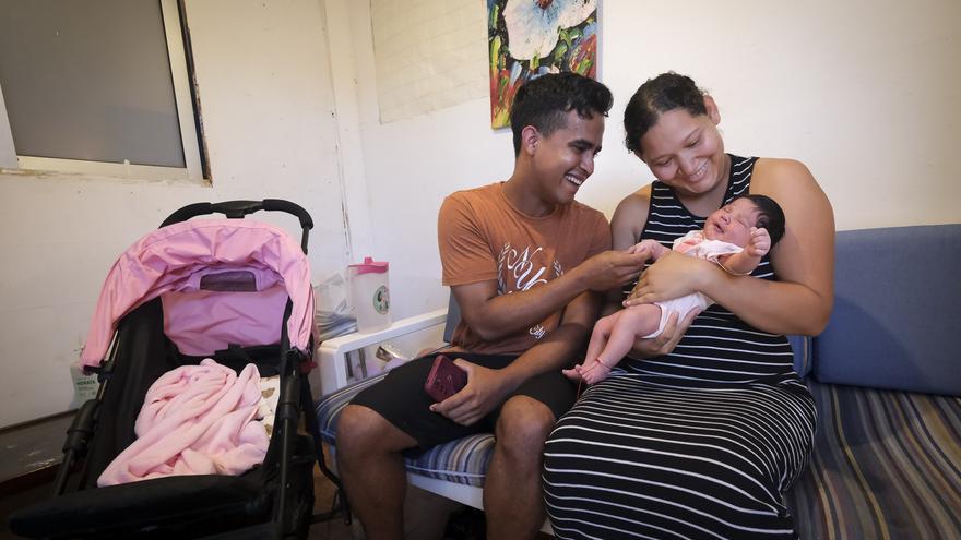 Residentes en el asentamiento Bahía de Formas