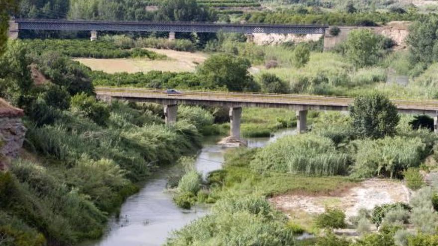 El río Albaida a su paso por los término de Xàtiva y el Genovés, en una imagen de archivo.