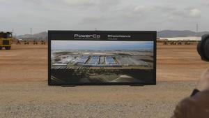 Recreación de la gigafactoría de Sagunt con el terreno reservado para su ampliación.