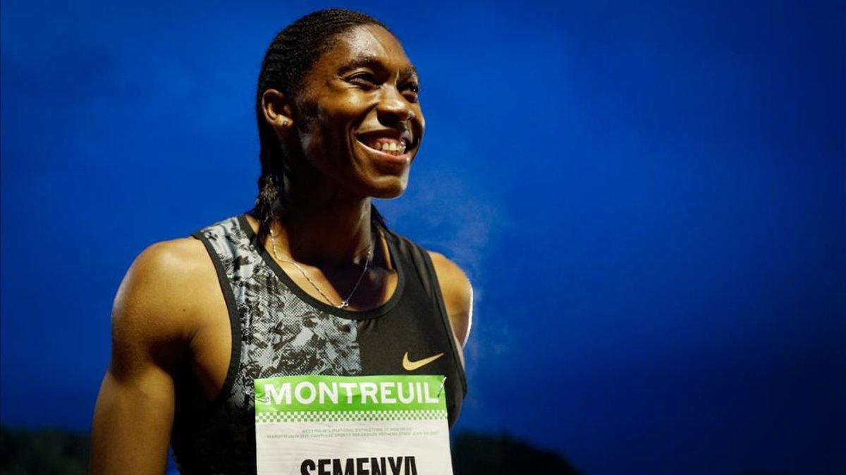 Semenya durante una prueba de atlétismo