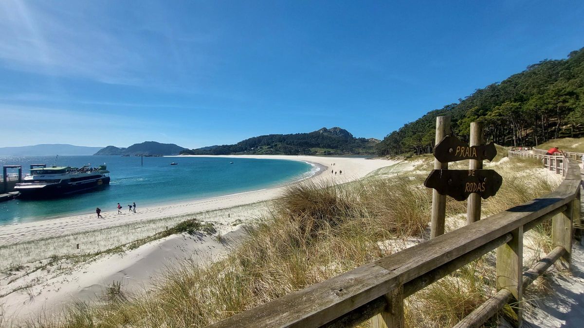 Vista de la playa más famosa de Cíes: Rodas / A. Blanco
