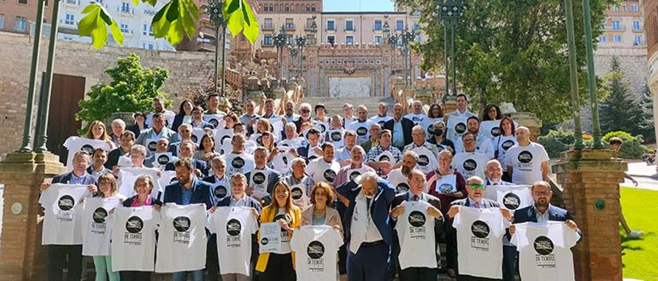 Último acto de apoyo a la candidatura de Teruel para albergar la Agencia Espacial Española, esta semana en la ciudad.