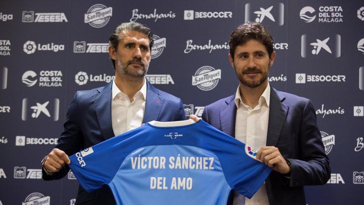Víctor Sánchez del Amo, el día de su presentación como nuevo entrenador del Málaga