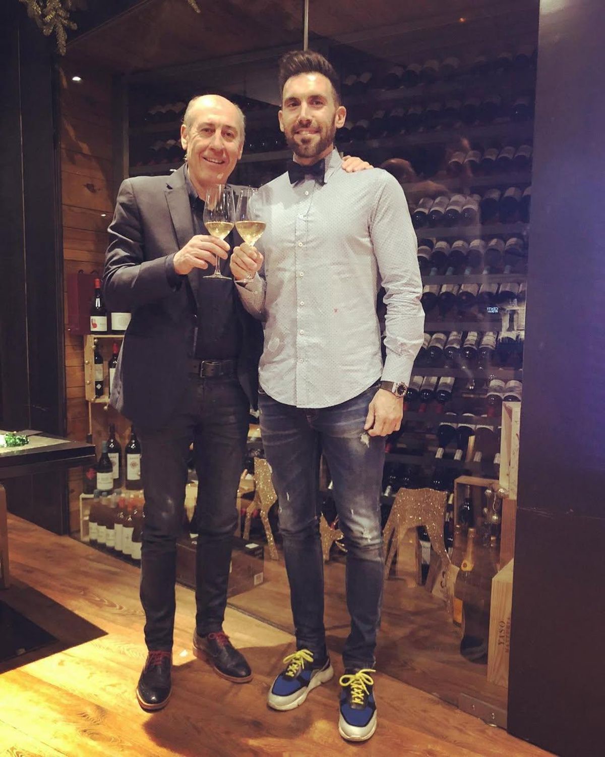 Manu y Eder Sarabia, durante una celebración familiar
