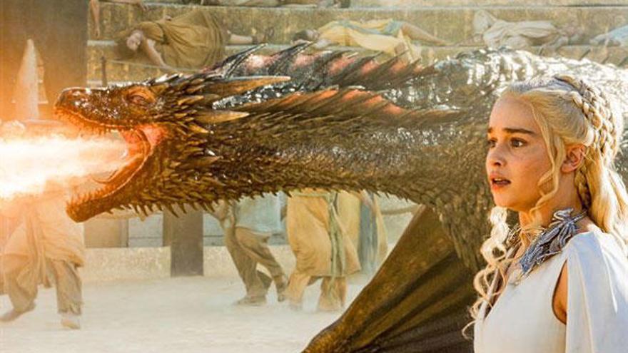 Drogon, en la quinta temporada de &#039;Juego de tronos&#039;.