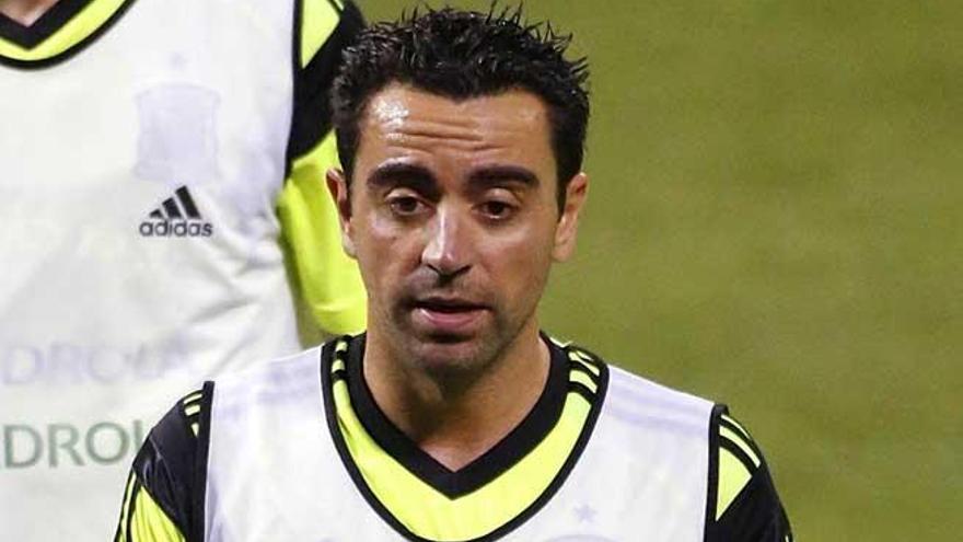 Xavi, con la selección.