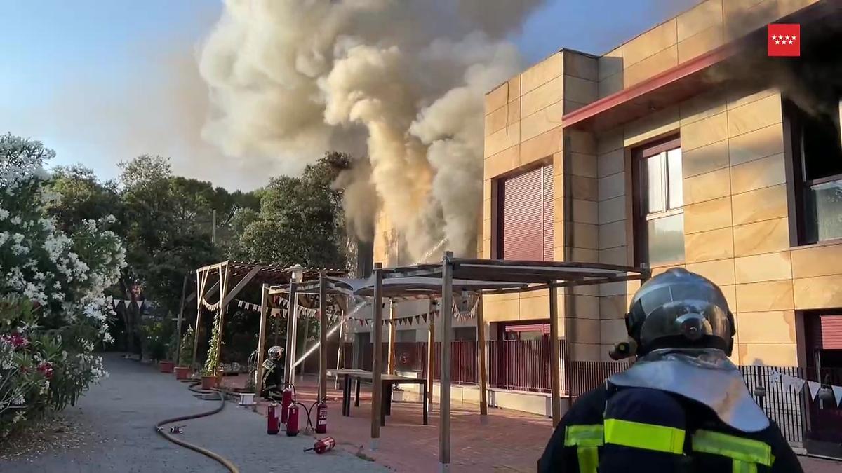 Muere una mujere en el incendio de una residencia en Torrelodones (Madrid)