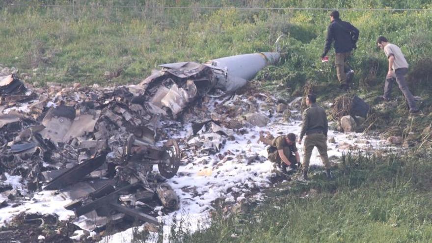 El F16 se estrelló en la zona del valle de Jezreel.