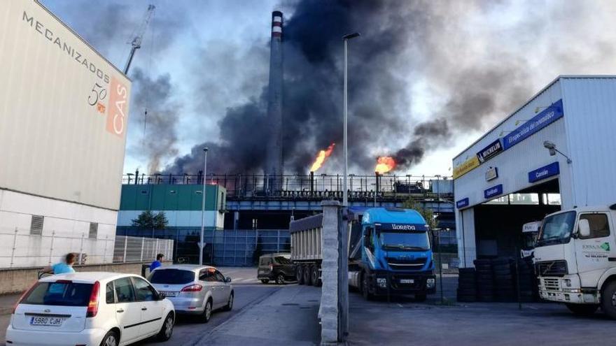Incendio en Arcelor en Avilés