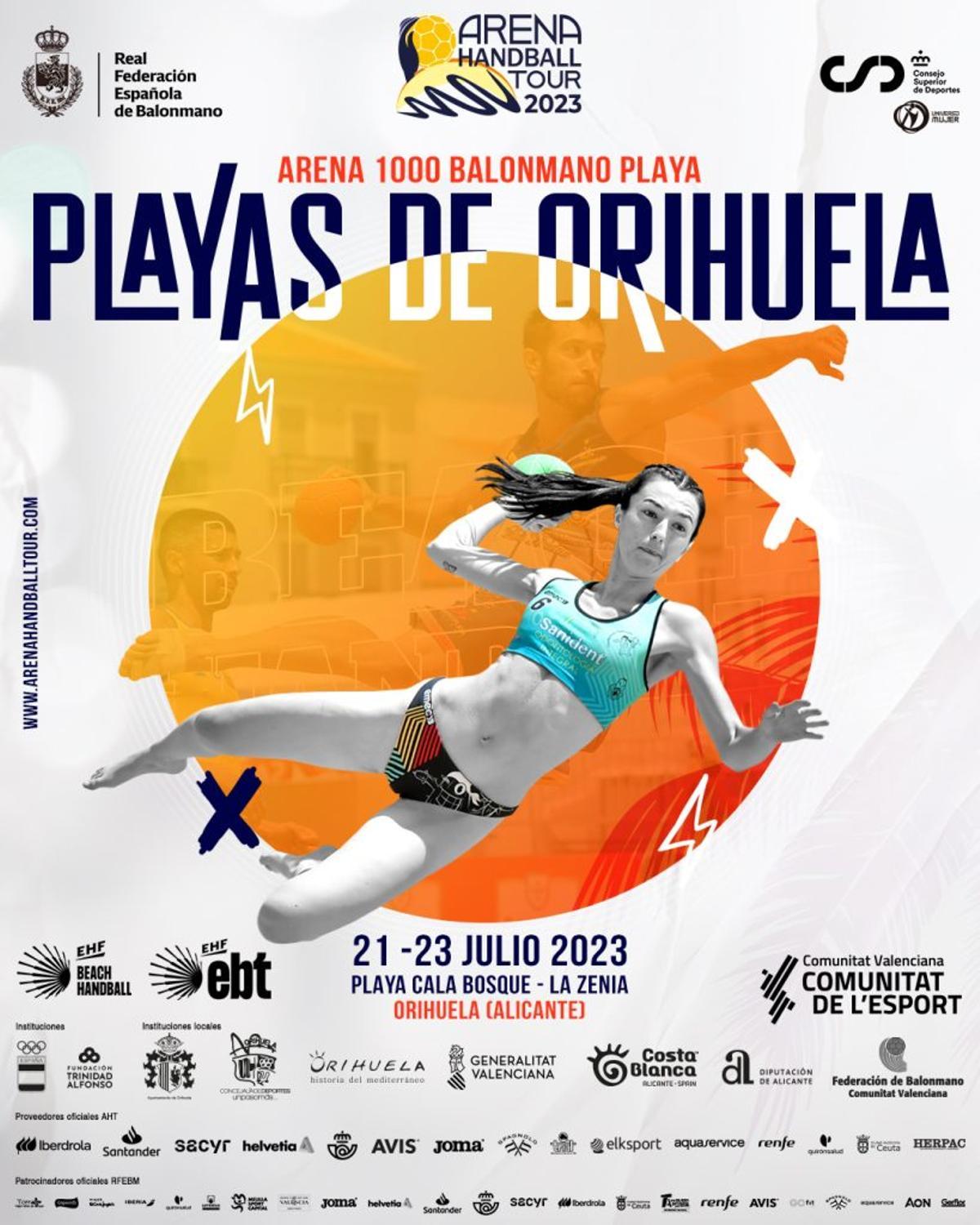 Cartel anunciador del Arena1000 Playas de Orihuela.
