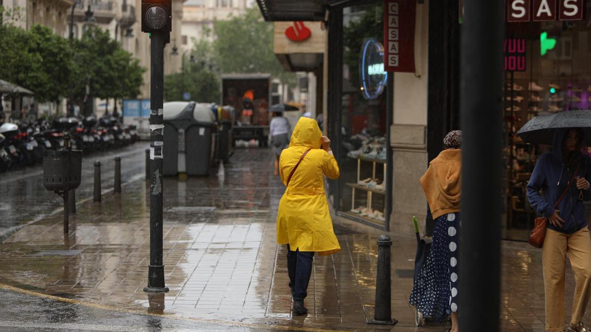 Imagen de archivo de lluvias en València