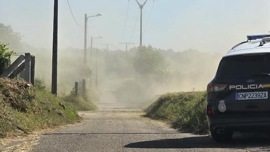 Falsos incendios forestales en O Salnés, la causa son trabaj