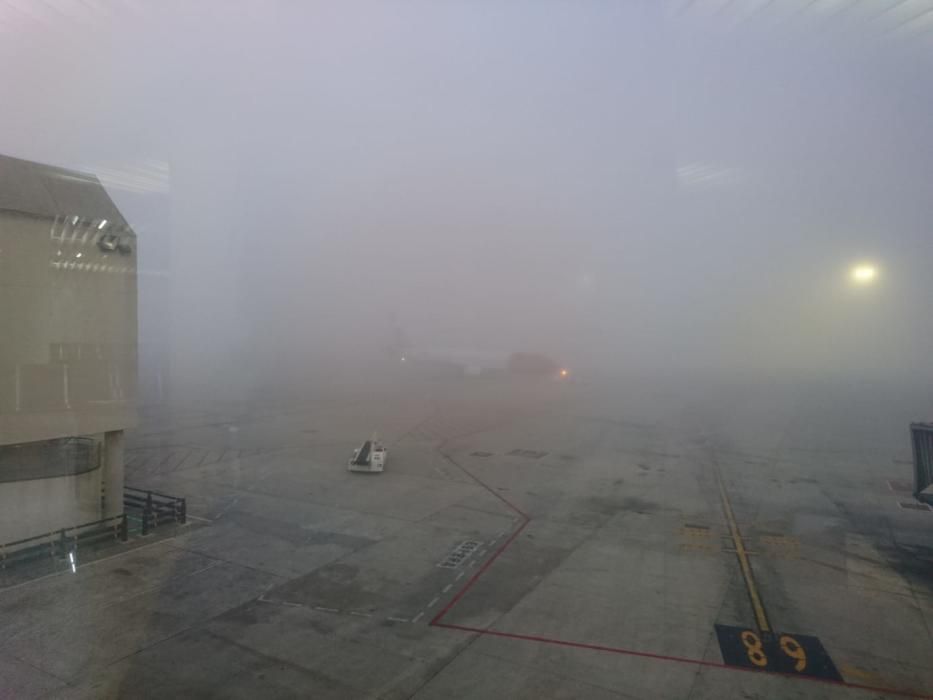 Niebla en el aeropuerto de Son Sant Joan