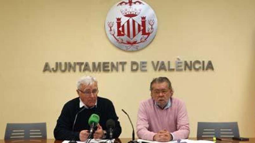 Ribó y Vilar, durante la rueda de prensa de ayer.