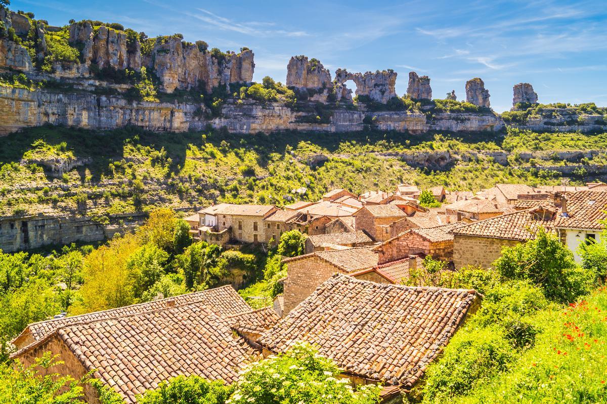 Vistas sobre el pueblo de Orbaneja del Castillo