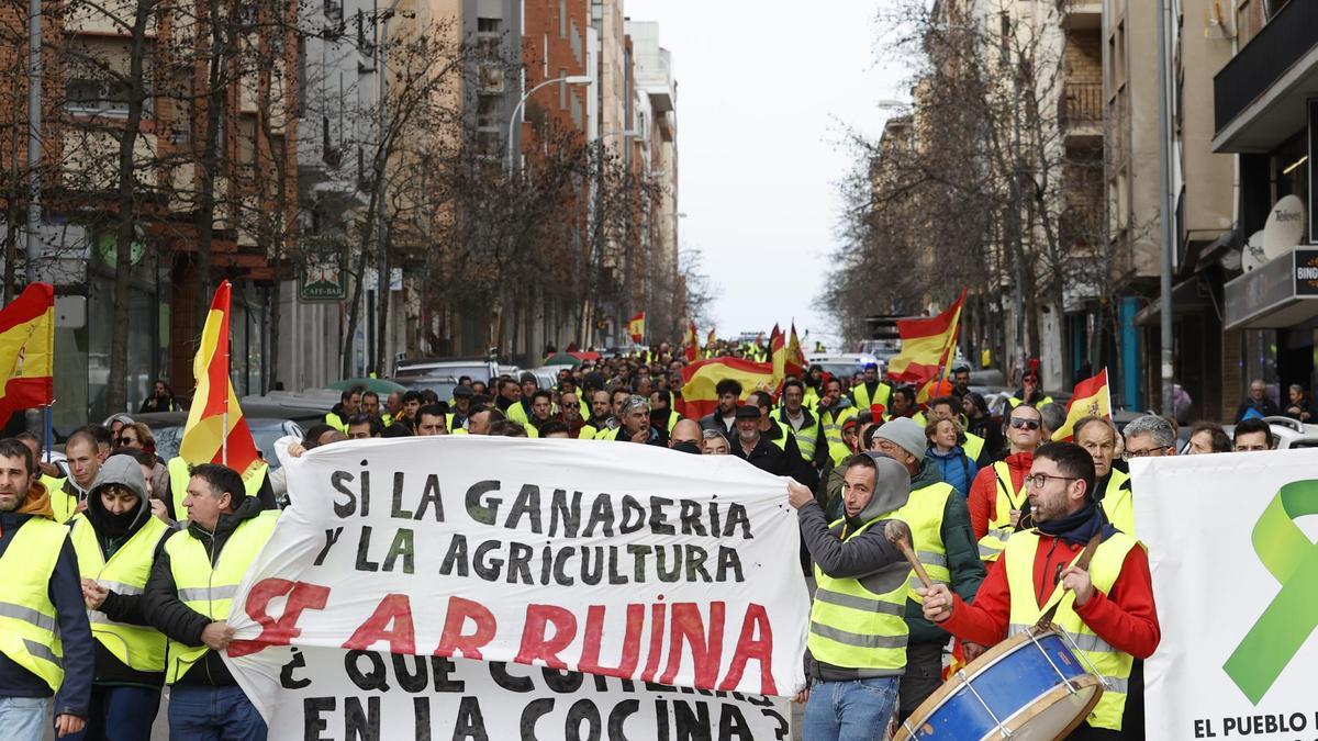 Manifestación de agricultores en Soria.