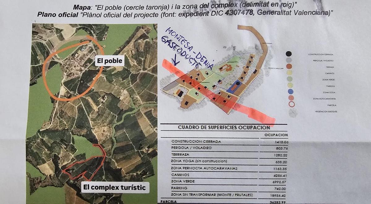 Mapa que muestra por dónde pasa el gasoducto.