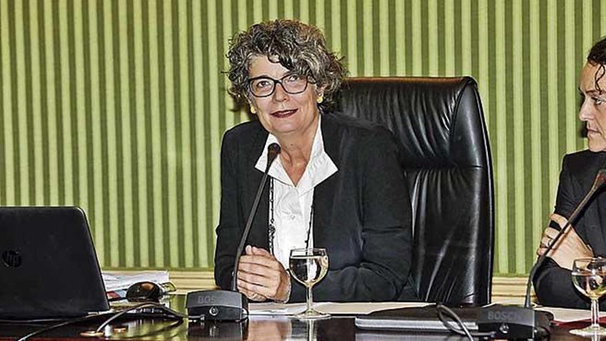 Agustina Vilaret, ayer, durante su comparecencia en comisiÃ³n en el Parlament.