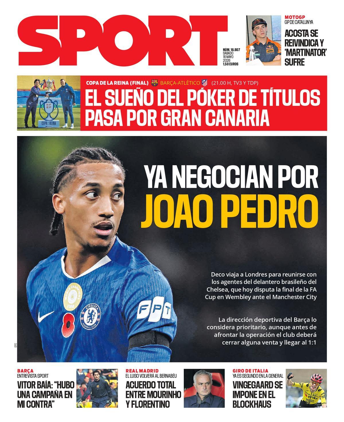 La portada SPORT de este sábado