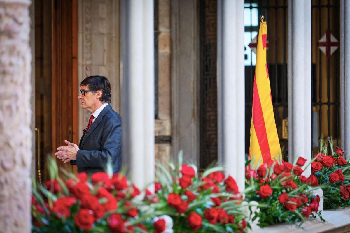 El president Salvador Illa, en el Palau de la Generalitat
