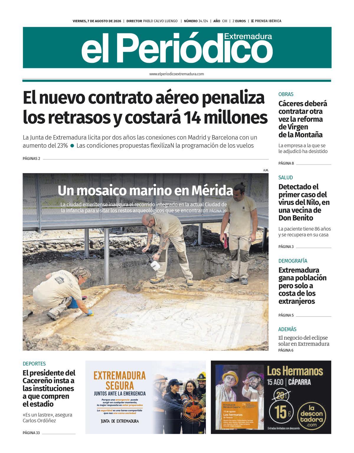 Consulta la portada correspondiente al día 7 de agosto de 2026
