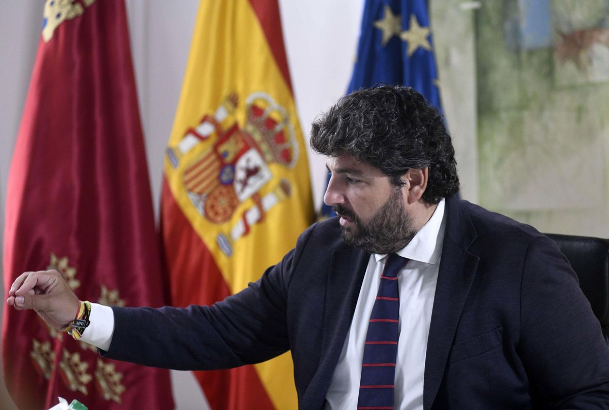 López Miras, en un momento de la entrevista.