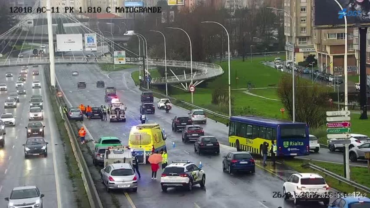 Imagen del accidente capturada por las cámaras de la DGT