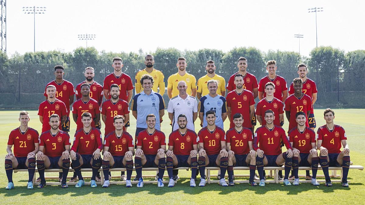 El making of de la foto oficial de la selección española para el Mundial de Qatar