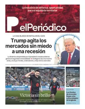 La portada de EL PERIÓDICO del 13 de abril de 2025