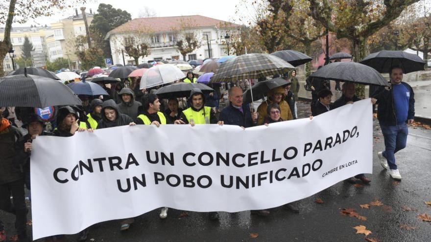 Manifestación de las entidades de Cambre en noviembre. | LOC