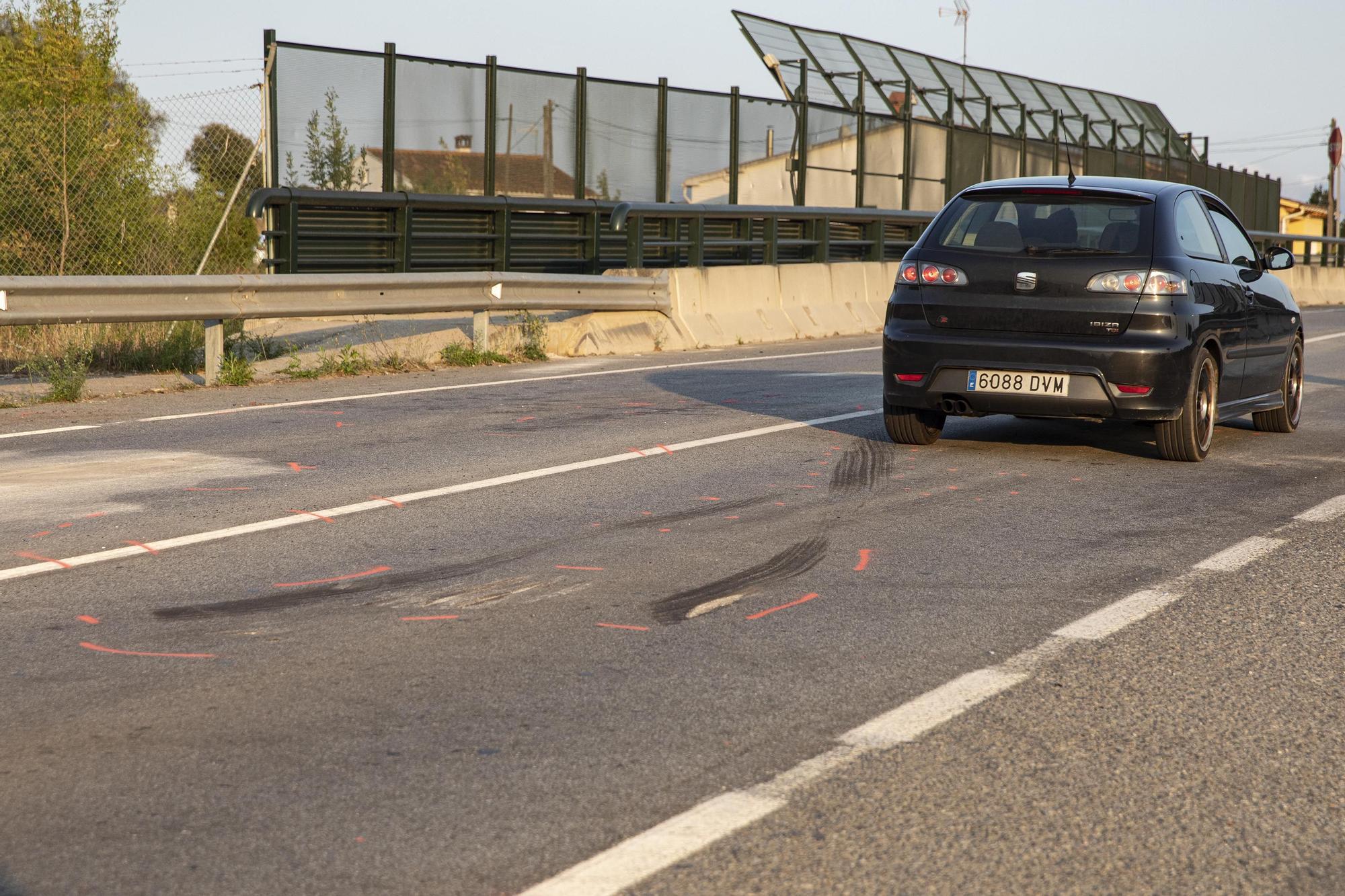 Tres jugadors del Girona B, ferits en un accident de trànsit