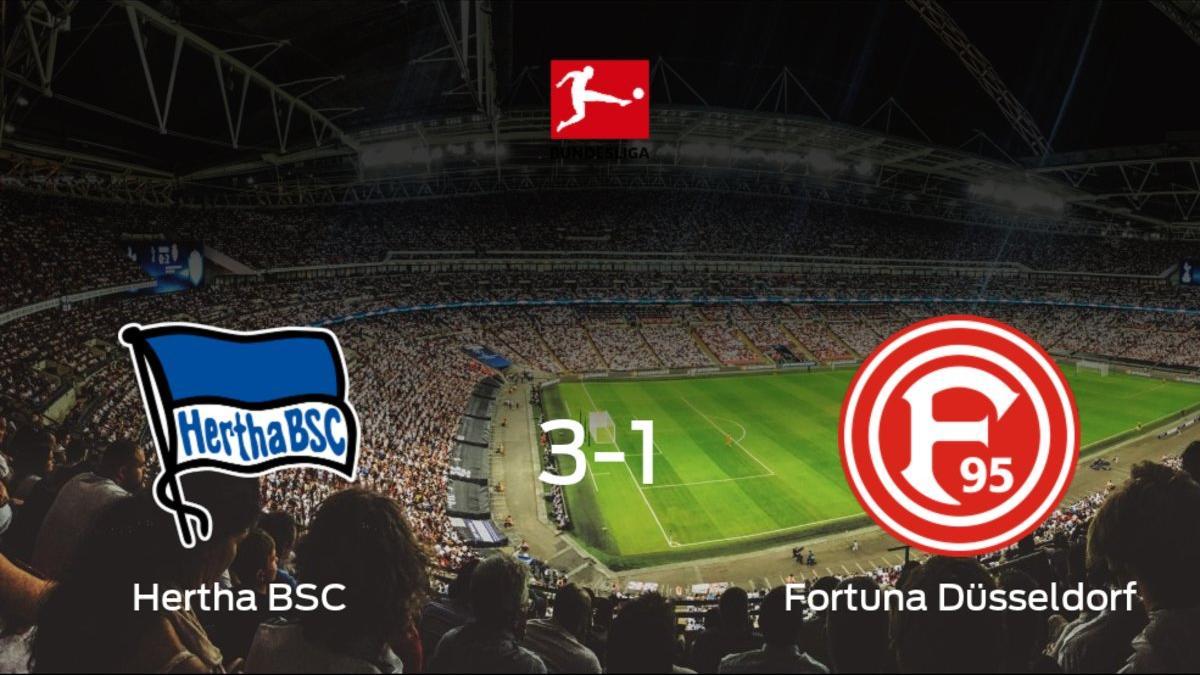 El Hertha BSC se lleva tres puntos tras ganar 3-1 al Fortuna Düsseldorf