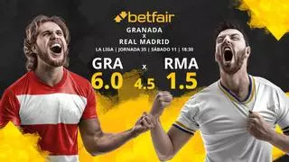 Granada CF vs. Real Madrid: horario, TV, estadísticas, clasificación y pronósticos