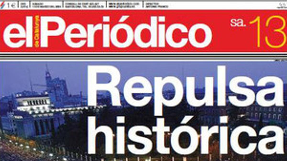 La portada del día 13 de marzo del 2004