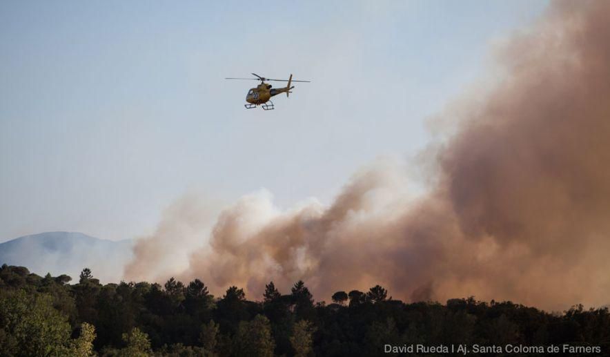 Incendi a Santa Coloma de Farners.