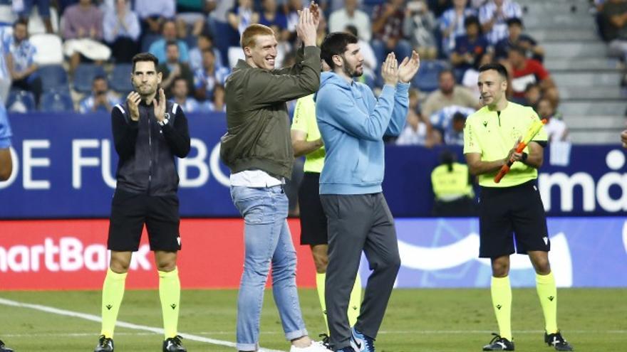 Alberto Díaz y Darío Brizuela, en La Rosaleda.