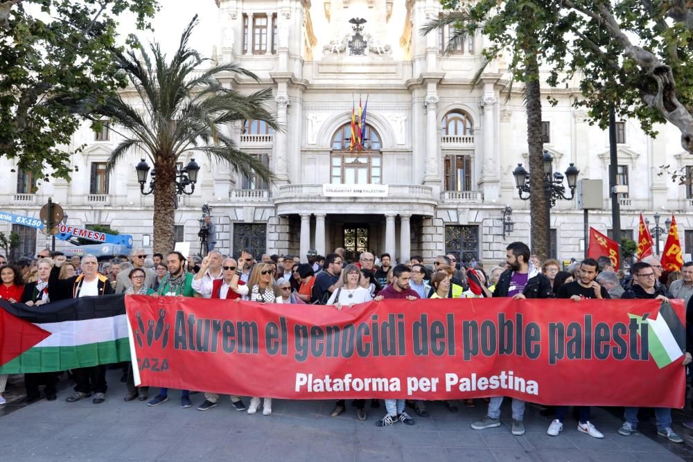 Concentración de apoyo a Gaza en València