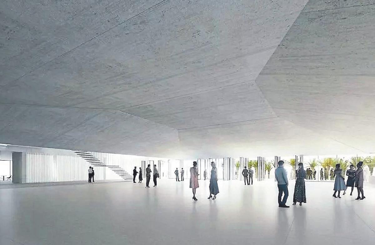 El diseño planteado para el Palacio de Congresos que debe financiar la Diputación de Elche.