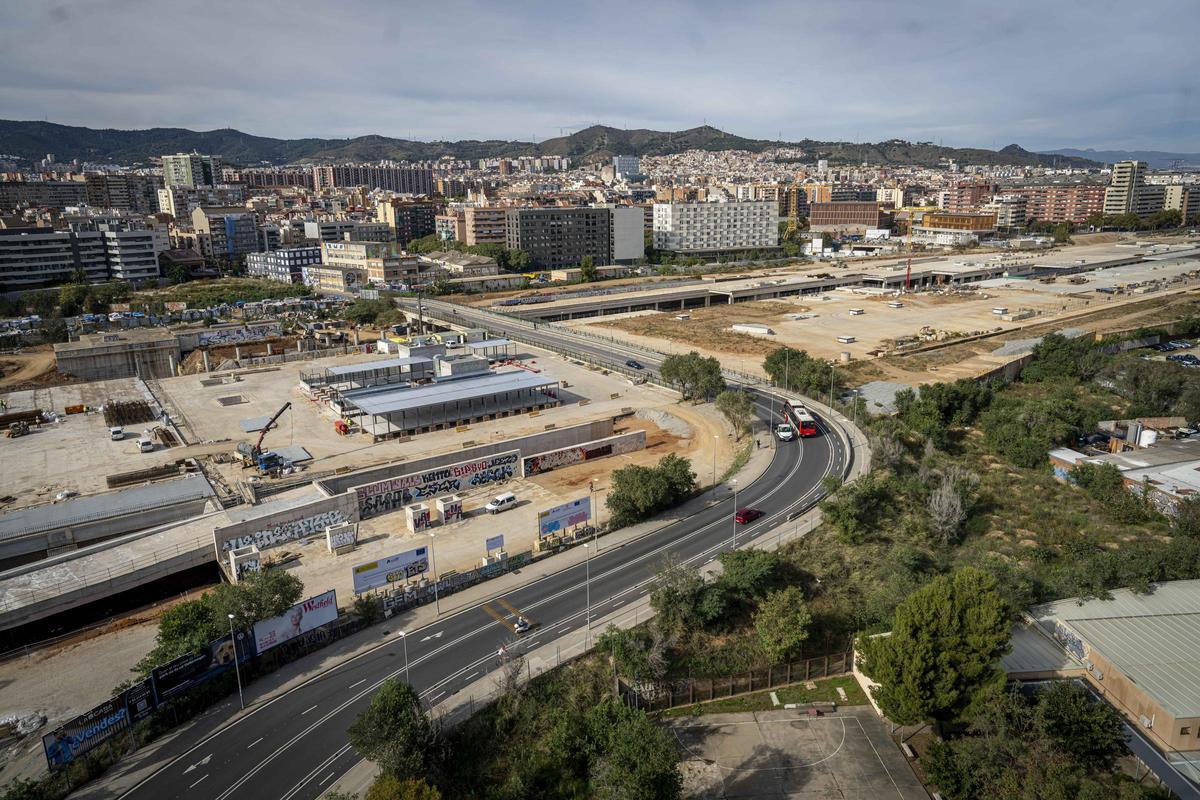 Así están las obras de la futura estación de la Sagrera